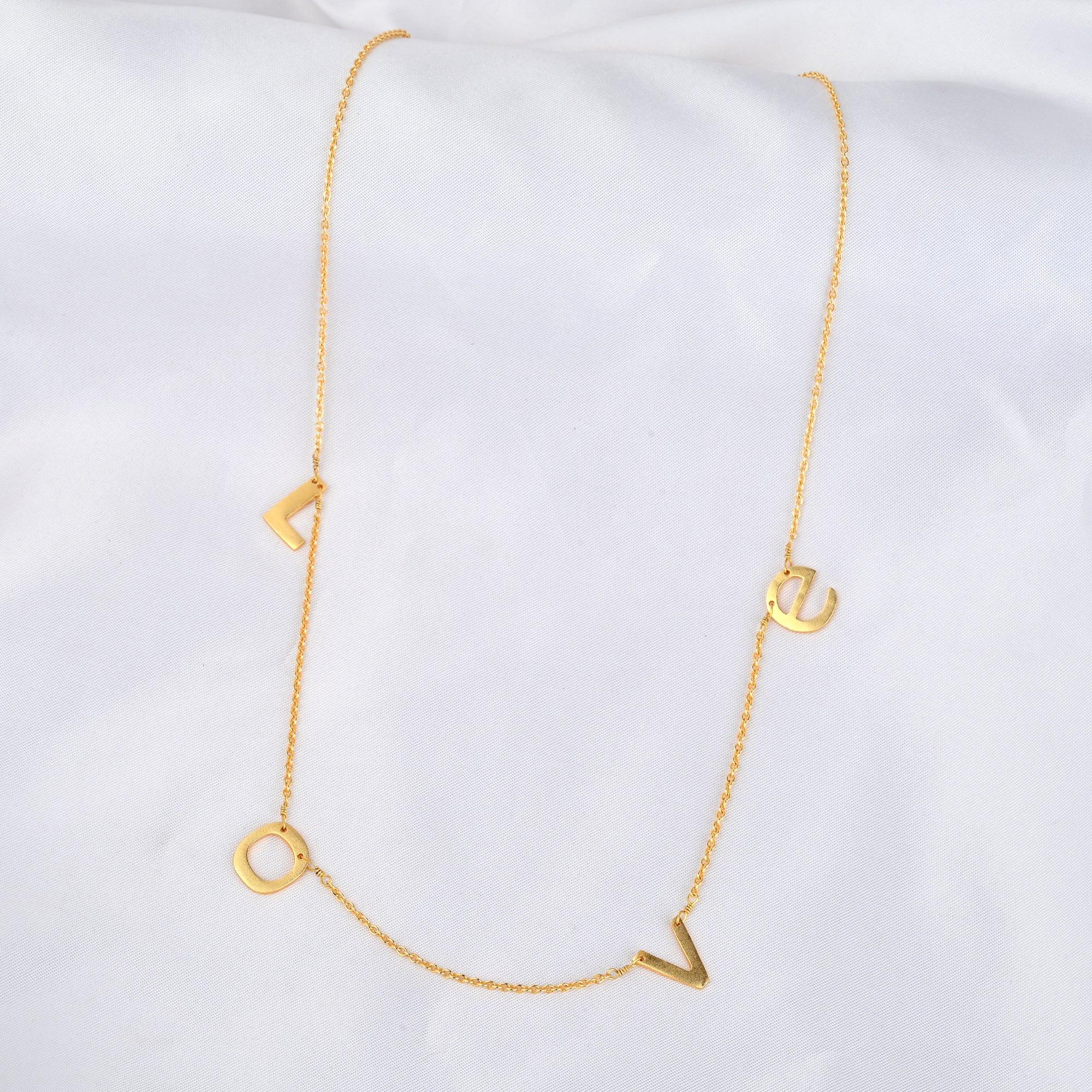 Gold LOVE Necklace - La Vitá Jewels