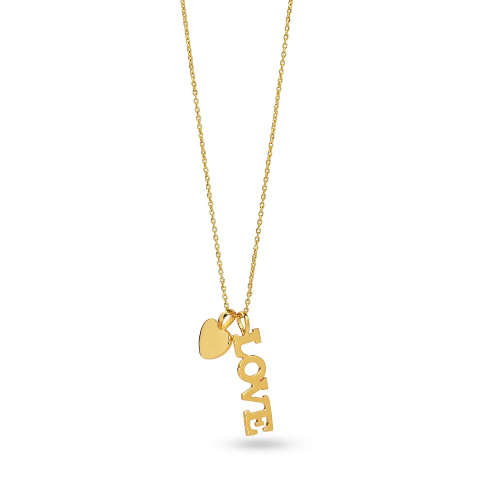Gold Love Letter Necklace - La Vitá Jewels