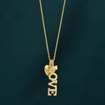 Gold Love Letter Necklace - La Vitá Jewels