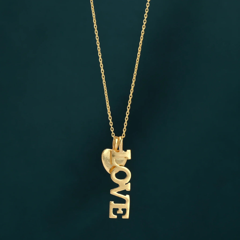 Gold Love Letter Necklace - La Vitá Jewels