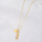 Gold Love Letter Necklace - La Vitá Jewels