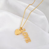 Gold Love Letter Necklace - La Vitá Jewels
