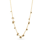 Pyrite Gemstone Cluster Station Necklace