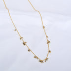 Pyrite Gemstone Cluster Station Necklace
