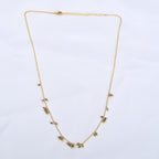 Pyrite Gemstone Cluster Station Necklace