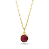 Minimalist Birthstone Necklaces - Sterling Silver