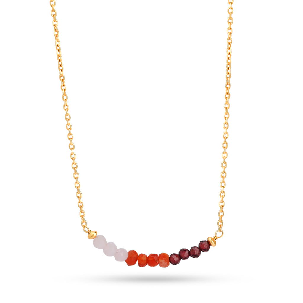 Gold Gradient Gemstone Bead Necklace