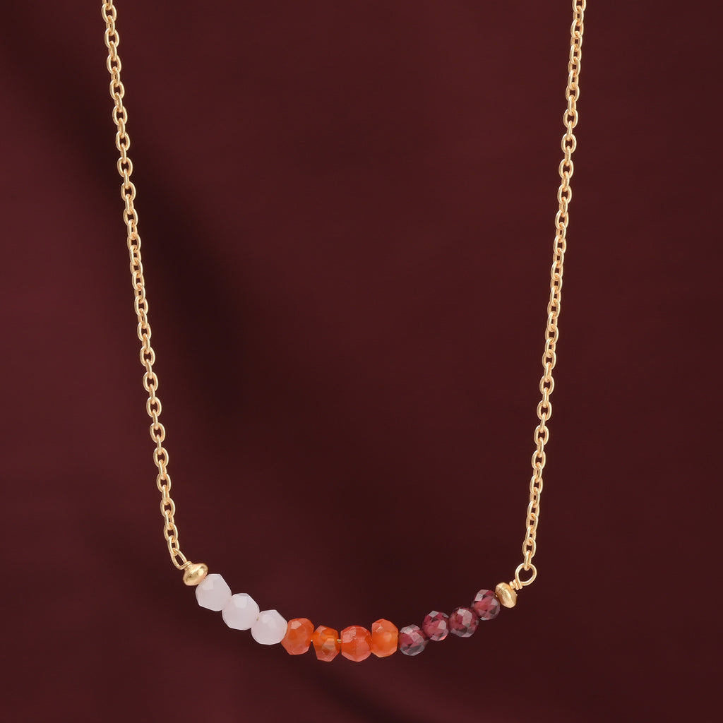 Gold Gradient Gemstone Bead Necklace