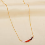 Gold Gradient Gemstone Bead Necklace