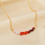 Gold Gradient Gemstone Bead Necklace