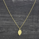 Brass Silver Plated Metal Leaf Pendant Necklaces