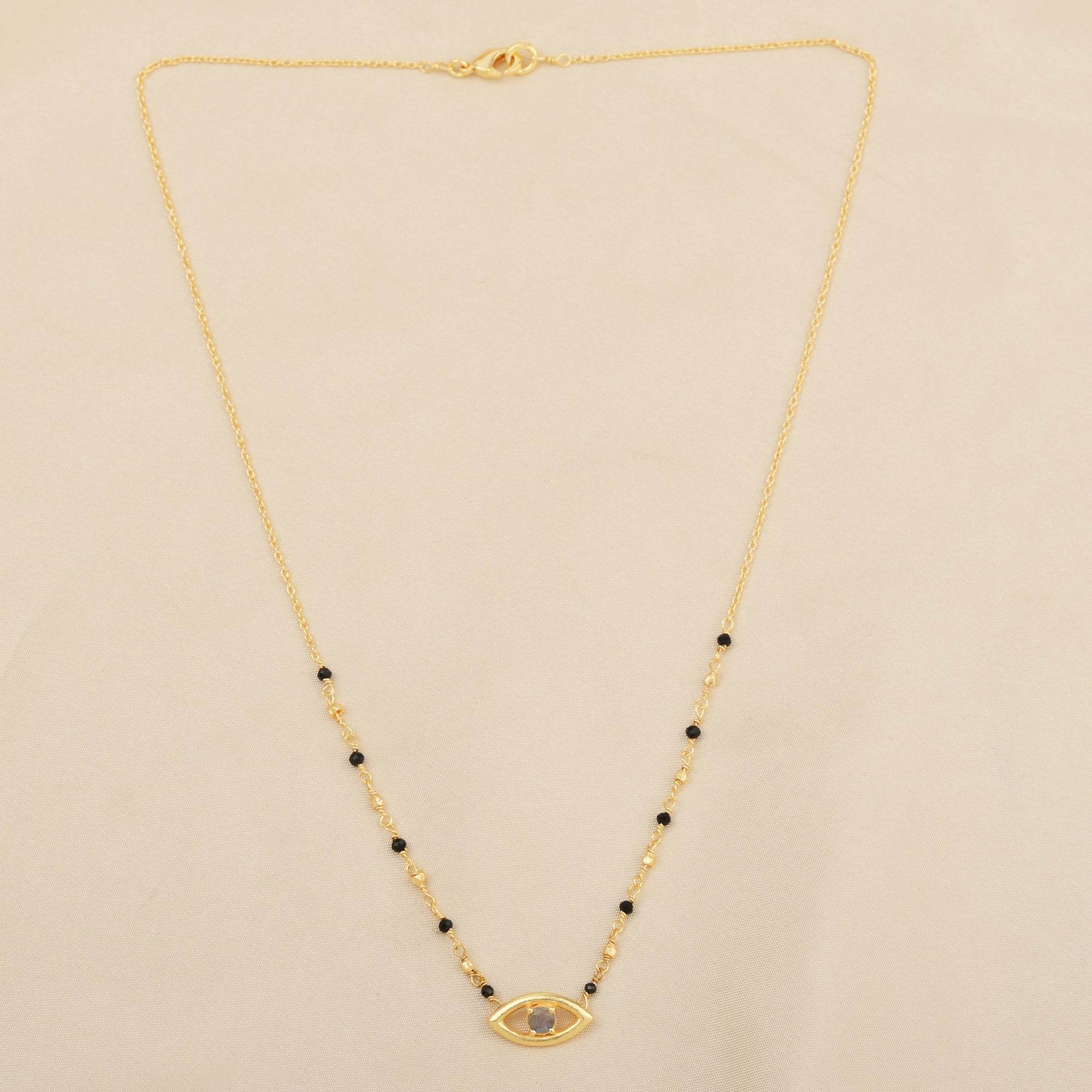 Evil Eye Gemstone Necklace - La Vitá Jewels