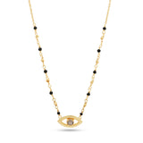 Labradorite, Black Onyx with Evil Eye Necklaces