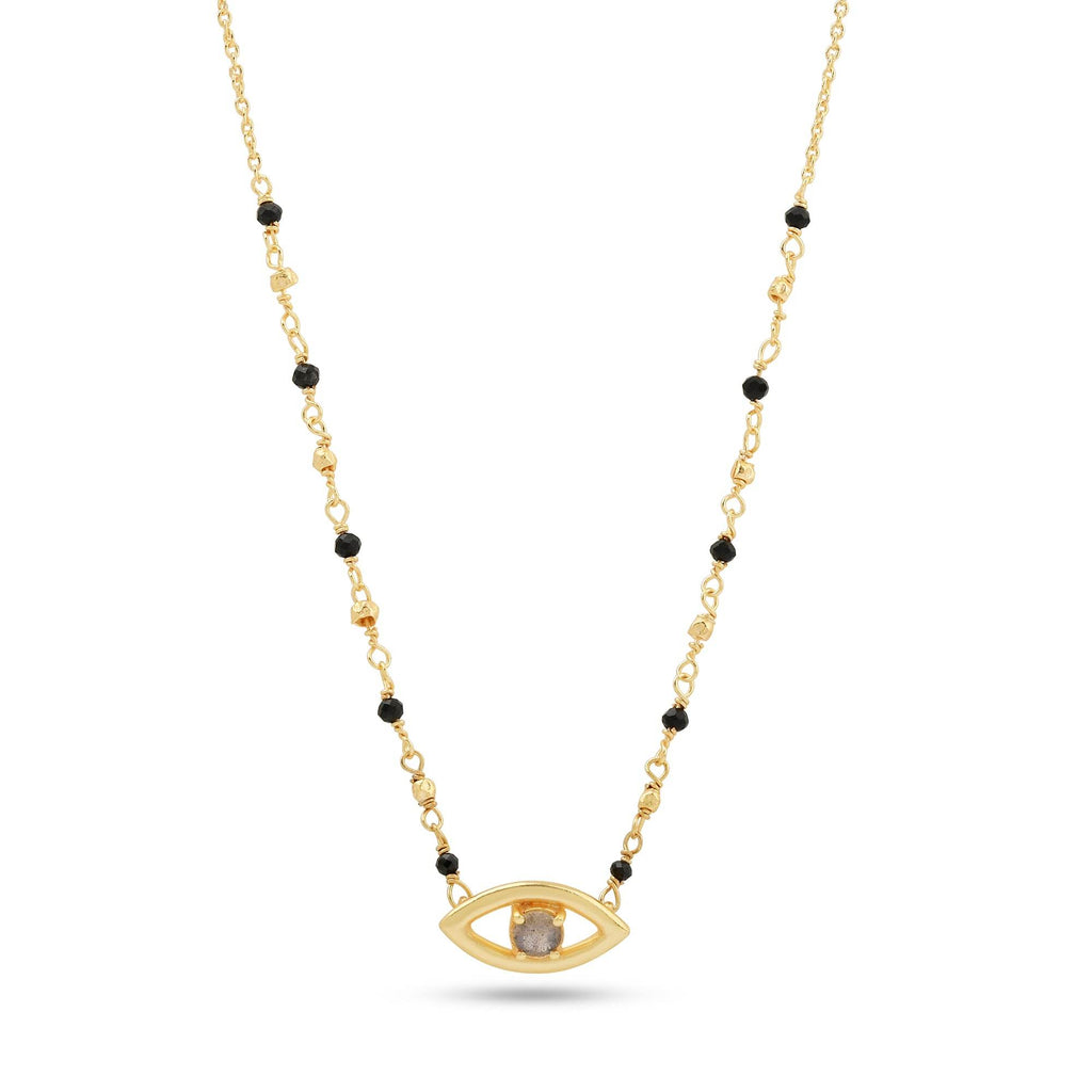 Evil Eye Gemstone Necklace - La Vitá Jewels
