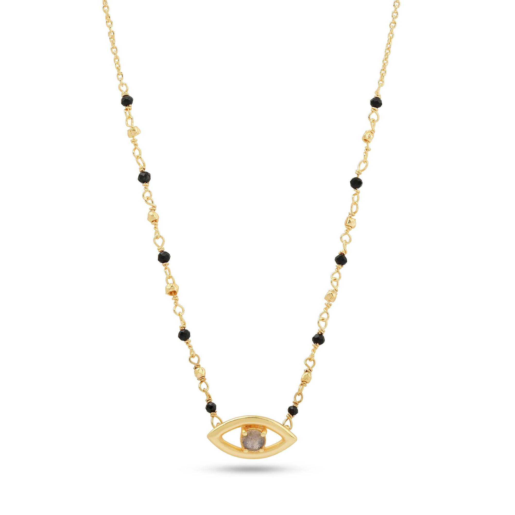 Evil Eye Gemstone Necklace - La Vitá Jewels
