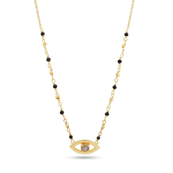 Evil Eye Gemstone Necklace - La Vitá Jewels