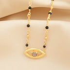 Evil Eye Gemstone Necklace - La Vitá Jewels