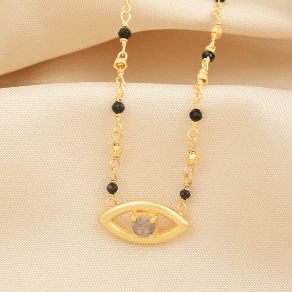 Evil Eye Gemstone Necklace - La Vitá Jewels