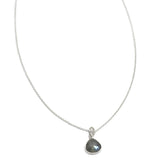 Brass Silver Plated Labradorite and Crystal Gemstone Necklaces, Wholesale Jewelry