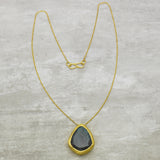 Labradorite Gemstone Pendant Necklaces, Wholesale Jewelry