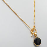 Black Onyx Gemstone Pendant Necklaces