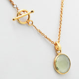 Brass Gold Plated Black Onyx Gemstone Pendant Necklaces