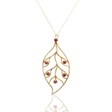 925 Sterling Silver Gold Plated Ruby Gemstone Pendant Necklaces, Wholesale jewelry