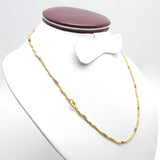 Multi Stone Beads with Metal Beads Necklaces in Brass 22k Gold Plated