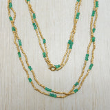 Multi Stone Beads with Metal Beads Necklaces in  22k