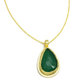 Green Onyx Gemstone Pendant Necklaces