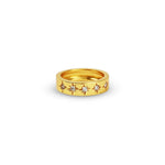 White CZ Half Eternity Band Ring - La Vitá Jewels