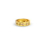 White CZ Half Eternity Band Ring - La Vitá Jewels
