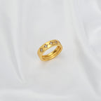 White CZ Half Eternity Band Ring - La Vitá Jewels
