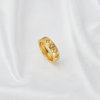 White CZ Half Eternity Band Ring - La Vitá Jewels