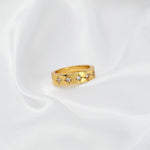 White CZ Half Eternity Band Ring - La Vitá Jewels