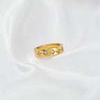 White CZ Half Eternity Band Ring - La Vitá Jewels