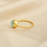 Aqua Chalcedony Minimalist Rings