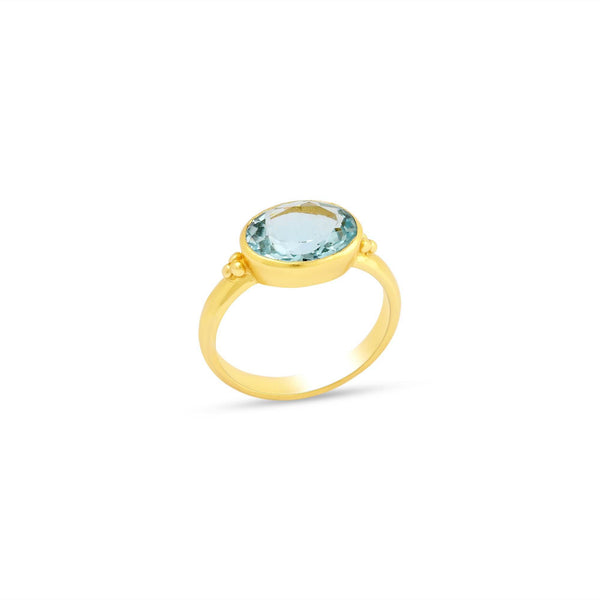 Sterling Silver Blue Topaz Pretty Rings - La Vitá Jewels