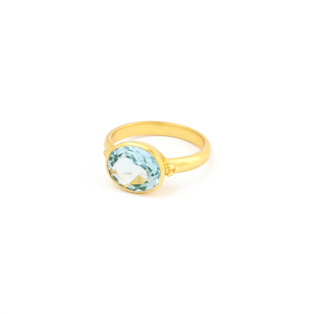 Sterling Silver Blue Topaz Pretty Rings - La Vitá Jewels
