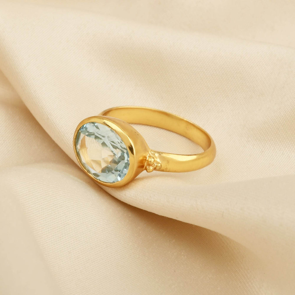 Sterling Silver Blue Topaz Pretty Rings - La Vitá Jewels