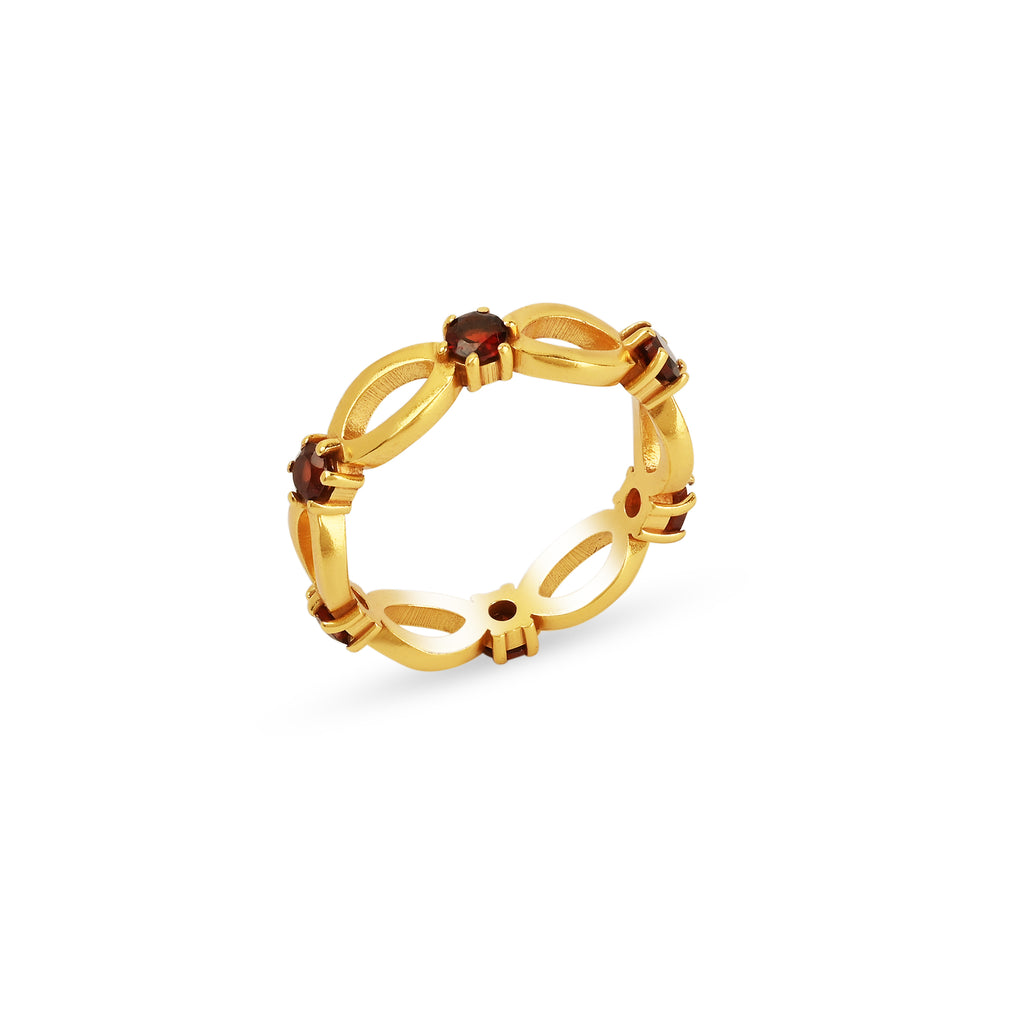 Garnet Station Stackable Ring