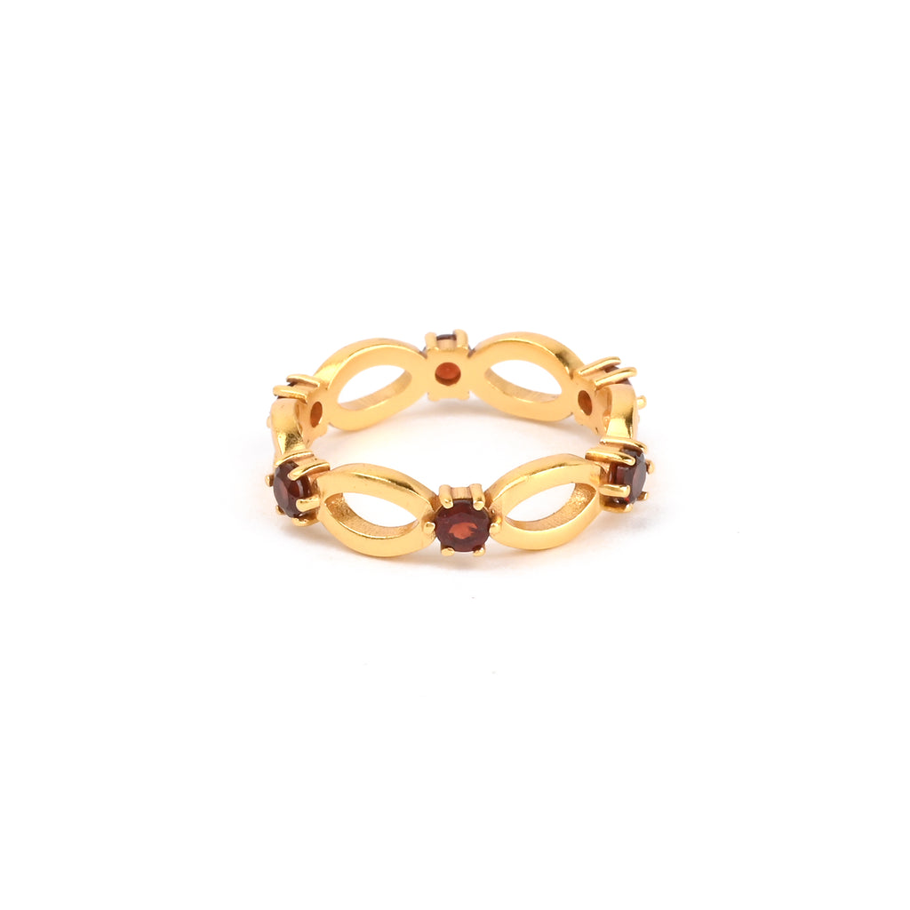 Garnet Station Stackable Ring