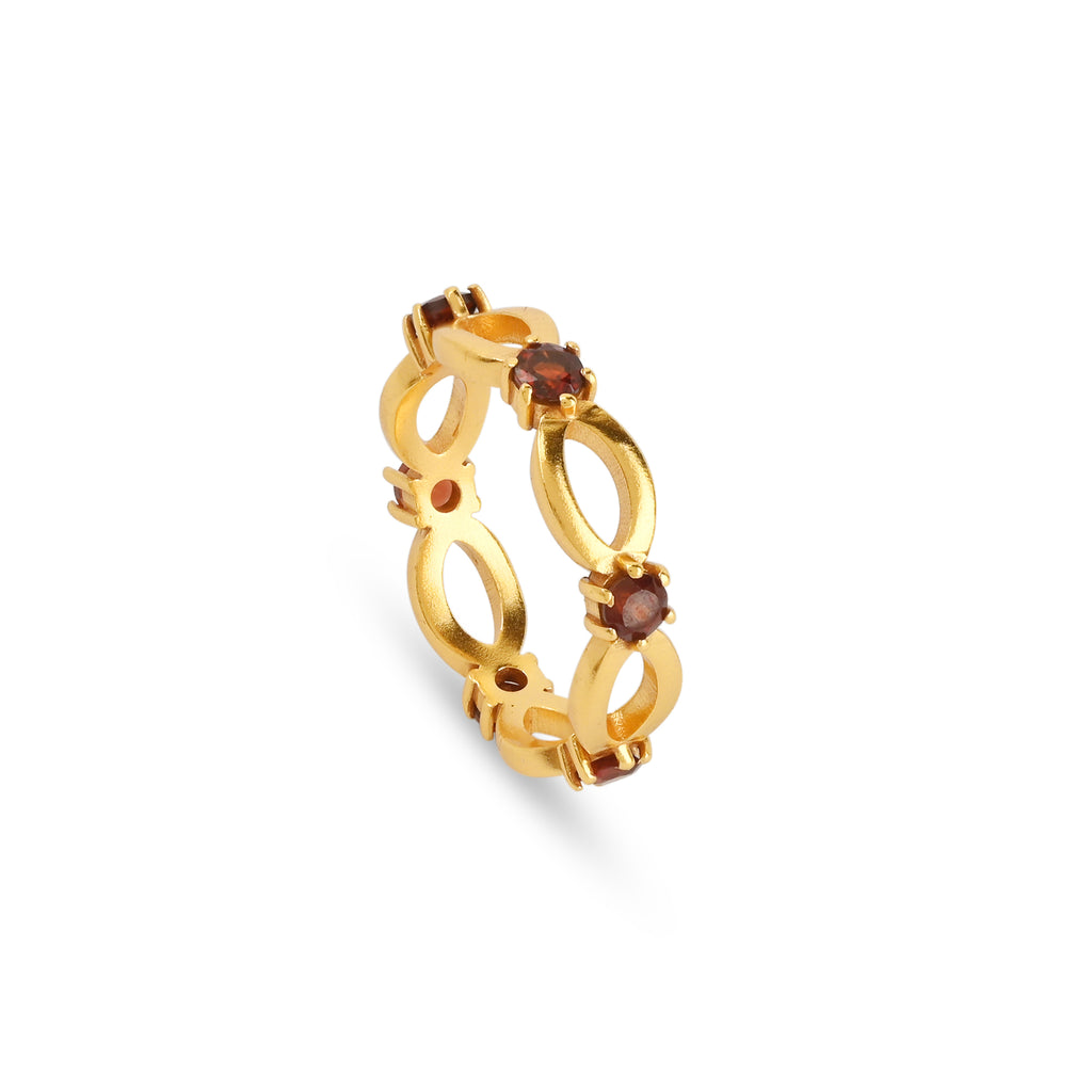 Garnet Station Stackable Ring