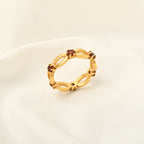 Garnet Station Stackable Ring