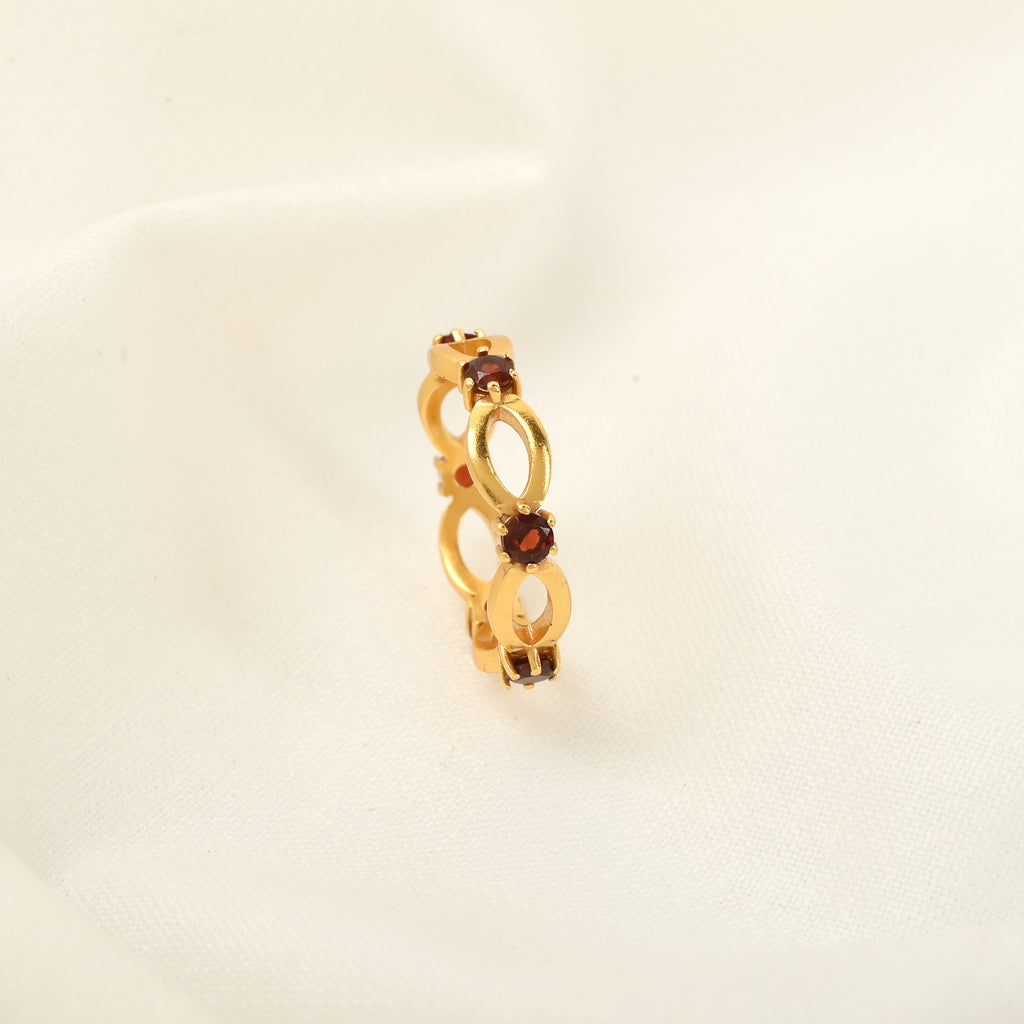 Garnet Station Stackable Ring