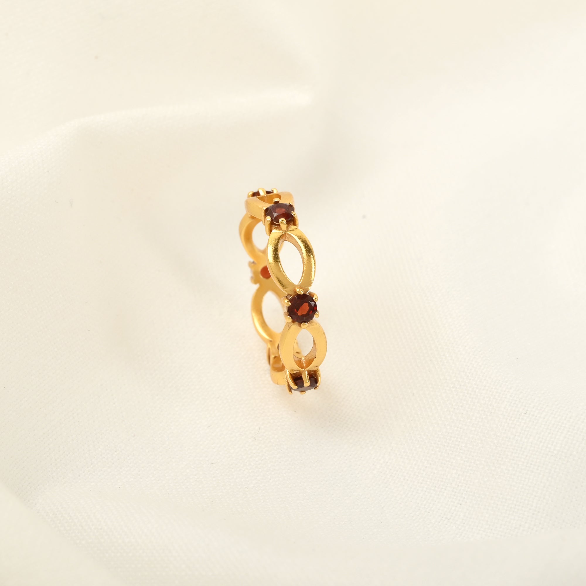 Garnet Station Stackable Ring