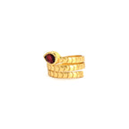 Pear Cut Garnet Spring Ring
