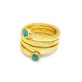 Turquoise rings, Gemstone rings, gold plated rings, Gift for her, Gifts for mom, Wholesale jewelry