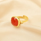 Hammered Square Shaped Ring - La Vitá Jewels