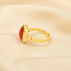 Hammered Square Shaped Ring - La Vitá Jewels